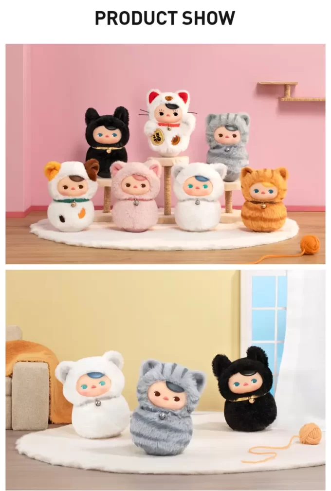 PUCKY Roly-Poly Kitty-serien – Vinylplysch-blindlåda