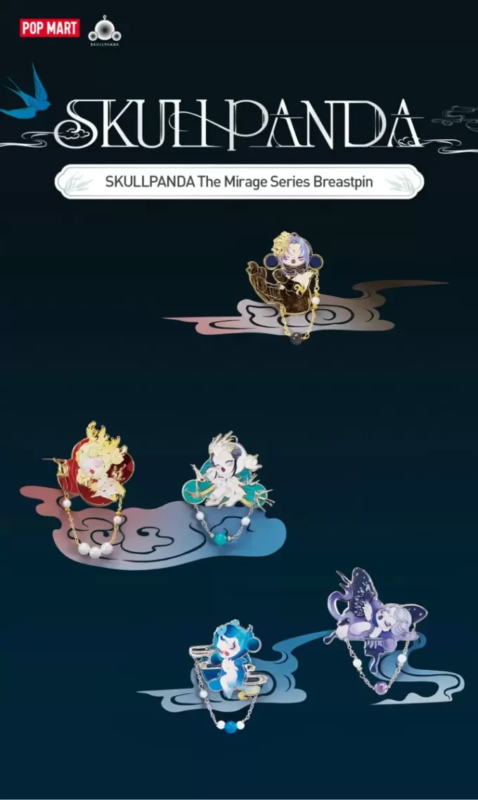 SKULLPANDA Mirage-serien Bröstnål