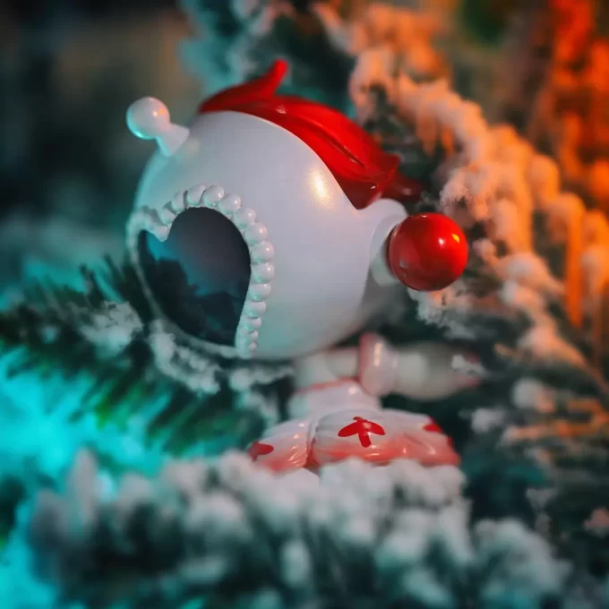 SKULLPANDA Vit Pigan Figurin