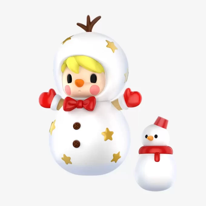 Snögubbefigur med söta bönor