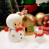 Snögubbefigur med söta bönor