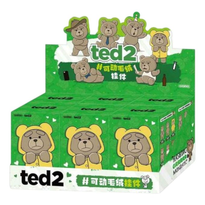 Ted2 Nallebjörn Action Plyschhänge Förseglat Etui (6 Blindaskar)