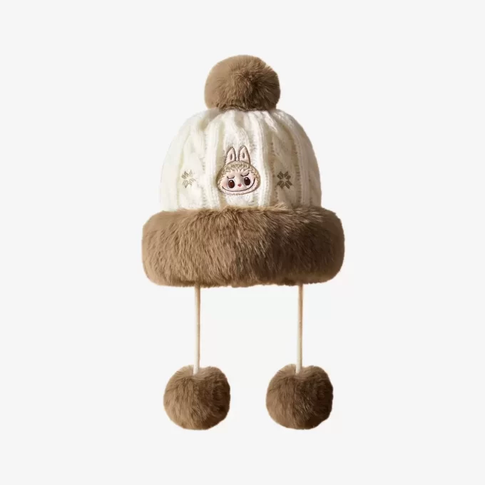 Varm fluffig julserie – LABUBU plyschmössa