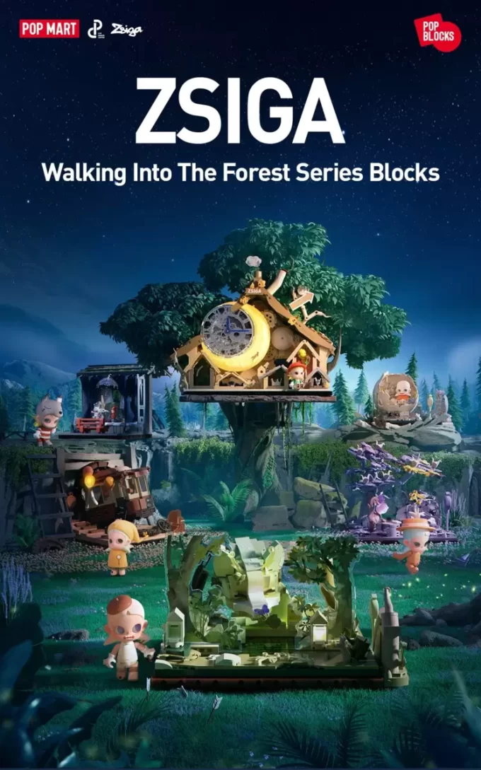 Zsiga Walking Into The Forest-serien Blocks